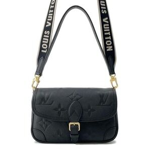 Louis Vuitton Monogram Empreinte Diane Shoulder Bag Black